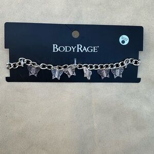 Body Rage Silver Butterfly Necklace
